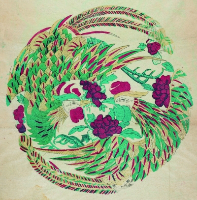 凤凰(桃花坞年画)  62.5×55.5厘米  约20世纪50年代