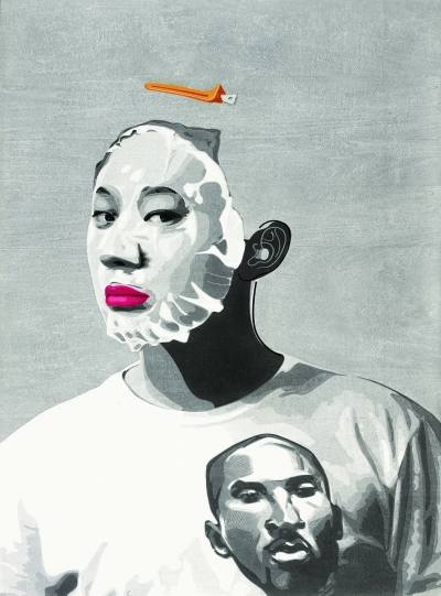 雉羽(版画) 120×90厘米 2016年     陈琦 国家画院